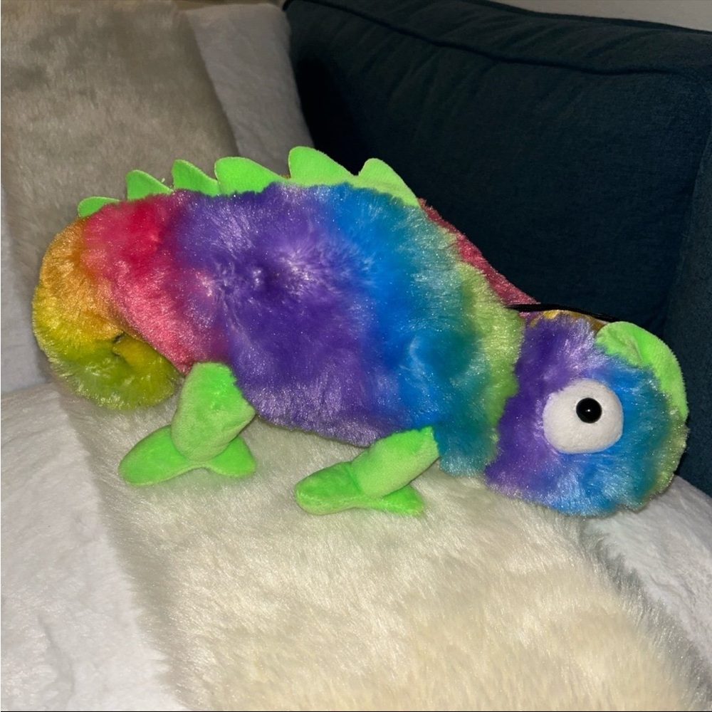 Rainbow Chameleon 14” Stuffed Plush Animal Lizard Reptile Toy stuffed animal - Picture 6 of 9
